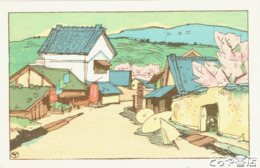 竹久夢二木版画「奈良」