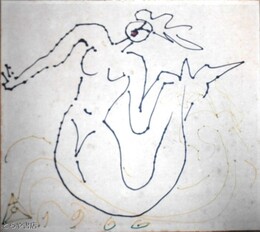 木内克色紙　「裸婦」