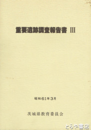 重要遺跡調査報告書　３・昭和５６～５８年度調査３００件
