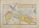 水戸上下市街略図　極彩色図