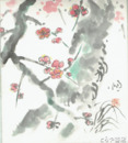 小林恒岳色紙　「梅」