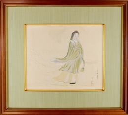 小川芋銭画　「夜如年」