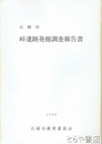 峠遺跡発掘調査報告書