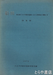 船田　東京都八王子市船田遺跡における集落址の調査２　図版篇
