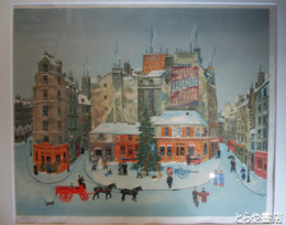 ミッシェル・ドラクロアリトグラフ　「クリスマス・ツリー」