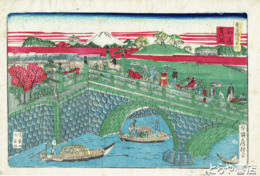 桜斎房種「東京開花名所・筋違萬代橋」