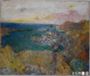 杉英治油彩画　「室戸海岸」　第８回個展出品
