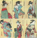 絵葉書　浮世絵（仮題）　木版彩色
