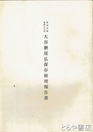 特別史蹟重要文化財大谷磨崖仏保存修理報告書