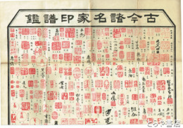 古今諸名家印譜鑑　裏面書画名家一覧