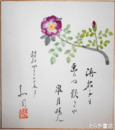 関孤円色紙　「浜茄子も画けぬ嘆きや皐月晴れ」