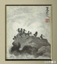 小林巣居人画　「鶉」