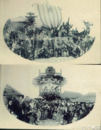 絵葉書　下市吉田神社大祭紀念　各町内の山車御輿珍写真