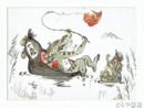 笹川和也絵　「牛久沼の河童」