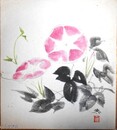 高崎興色紙　「朝顔」