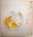 服部正一郎色紙　「みかん」