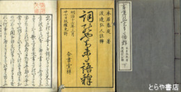 詞八衢語釈　言葉のやちまた語釈　上・下