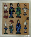 川上澄生木版画「らんぷとあねさま」