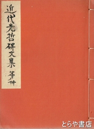 金陵芳野先生碑文集　近代先哲碑文集  ３０