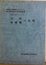 金町　南綾瀬の民俗（葛飾の民俗シリーズ1）