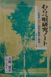 わらべ唄研究ノート : 山梨県上九一色村の童謡と童戯