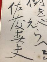 【佐藤春夫 色紙 毛筆肉筆】