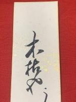 【武田鶯塘 短冊 毛筆肉筆】