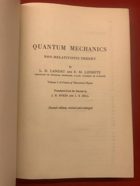 注目ブランドのギフト : mechanics Quantum non-relativistic 量子 ＜英語版 theory 物理学