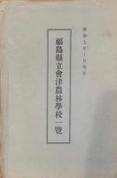 福島県立会津農林学校一覧　昭和7年10月現在