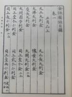 金銀圖録 ＜文化7年序全7巻 復刻版1冊>(近藤守重輯) / 古本、中古本