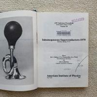 Inhomogeneous superconductors--1979 (Berkeley Springs, W.V.)