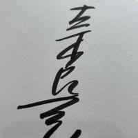 【奈良岡朋子 色紙 肉筆 落款】