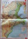 D26011324〇大日本分県地図   三重県 津 四日市 観光地図 公共機関要覧 地名総覧  昭和４３年〇和本古書古文書
