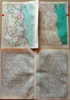 D26011331〇大日本分県地図   鳥取県 鳥取 観光地図 公共機関要覧 地名総覧  昭和４３年〇和本古書古文書