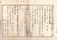 N26012106○明治布告布達○栃木県都賀郡大町新田駅(現・栃木県小山市) を羽川駅(はねかわ、現・小山市)と改称（駅、駅家＝うまや、宿駅、人馬継立所）○明治６年 太政官布告 置賜県○和本古書古文書
