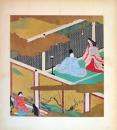 D26011039〇印刷 絵賛 源氏物語  夕霧 絵 土佐光起 美術家名鑑五十周年記念出版 昭和年代〇和本古書古文書