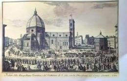 D26012509〇印刷 銅版画 サンタ・マリア・デル・フィオーレ大聖堂  イタリア 昭和年代 ２００２年〇和本古書古文書