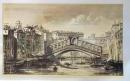 D26012513〇印刷 銅版画 ヴェネツィアにあるリアルト橋 昭和年代 ２００２年〇和本古書古文書