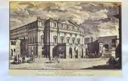 D26012515〇印刷 銅版画 イタリア・ミラノにあるスカラ座 昭和年代 ２００２年〇和本古書古文書