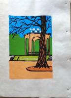 D260131B02〇彩色木版画 忙散亭図会 皇居周辺 日比谷 高尾亮一著画刻〇和本古書古文書