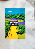 D260131B03〇彩色木版画 忙散亭図会 皇居周辺 桜田門  高尾亮一著画刻〇和本古書古文書