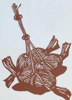 D26020022〇伊勢型紙 手彫り 粽 初夏の風物詩 アート 伝統和紙工芸 貼り絵 切り絵 昭和レトロ インテリア〇和本古書古文書