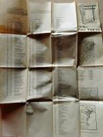 D26020601〇CITY MAP CENTRAL TOKYO（GHQ東京占領地図） A～Zアベニュー,1st～30thストリート 日本が占領下の貴重な地図です １９５２年改正版〇和本古書古文書