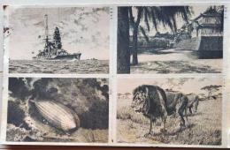 D26020803〇樺島勝一ペン画アルバム　少年倶楽部昭和9年6月号附録　絵葉書　４枚〇和本古書古文書