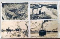 D26020800〇ディジタルPDF和本JPEG版 樺島勝一ペン画アルバム  絵葉書20枚　少年倶楽部昭和9年6月号附録 全１０頁 〇和本古書古文書