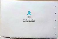 D26021305〇彩色木版画  魚 yoshimi kuzuu　oregon　版画家 昭和年代〇和本古書古文書