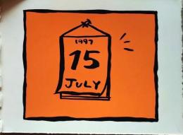 D26021313〇彩色木版画  CAT's EYE 目の治療 yoshimi kuzuu　oregon　版画家 昭和年代〇和本古書古文書