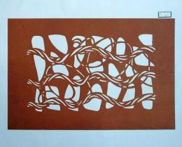 D26020061〇伊勢型紙 手彫り 文様 アート 伝統和紙工芸 貼り絵 切り絵 昭和レトロ インテリア〇和本古書古文書