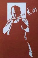 D26020103〇伊勢型紙 手彫り ガラス吹き 職人芸 日本の伝統工芸 アート 伝統和紙工芸 貼り絵 切り絵 昭和レトロ インテリア〇和本古書古文書