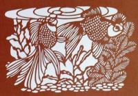 D26020110〇伊勢型紙 手彫り 金魚 出目金 夏の風物詩 アート 伝統和紙工芸 貼り絵 切り絵 昭和レトロ インテリア〇和本古書古文書